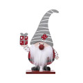 Miniatyrbillede 1 af 5: Træ Jule Svenske Nisse Julemand Legetøjs Dukke Ornament Hjem Fest Dekorationer Julegaver Til Børn Grå Hat