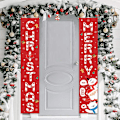 Miniatyrbild 2 av 5: God Jul Veranda Skylt Tomte Snögubbe Julhängande Banner Semester Hem Inomhus Utomhus Dörr Vägg Dekoration