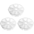 Miniatyrbillede 1 af 5: 3 stk. Klar 8-rums Rund Smykkeperle Opbevaring Organizer Display Beholder Case Box Rund æske opbevaringsboks wi