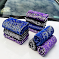 Miniatyrbillede 4 af 5: Mikrofiber Rengøringsklude, Tørrehåndklæde, Stribefri Vaskeserviet til Hus, Køkken, Bil, Vindue, 3 stk. (12 tommer x 27,5 tommer)