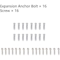 Miniatyrbillede 4 af 5: Solsejl Hardware Kit, Robust Rustfri Rektangel/Kvadrat Solsejl Installation til Terrasse Græsplæne og Have (44