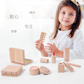 Miniatyrbild 4 av 4: 1 Set Falsk Sminkset Flicksmink Sminkset Småbarn Falsk Trä Skönhetssalong Leksakssats Assorterad