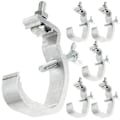 Pikkukuva 2 / 3: 6 kpl Valo Clamp Alumiini Truss Clamp Lavavalokoukun Spottivaloille Hopea 12x7cm