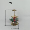Miniatyrbild 5 av 5: 3-pack Julstjärne Ljusstake för Julbröllop Fest Hem Sovrum Bord Dekoration Skrivbords Ljusstakar Present