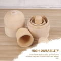 Miniatyrbilde 2 av 3: 3 Sett Barnas Julekrybbe Sett Barn Umalte Nesting Dukker Nesting Doll Gaver DIY Russiske Nesting Do