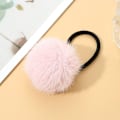 Miniatyrbild 4 av 5: 4 st Hårsnoddar Fluffiga Elastiska Hårsnoddar Håraccessoarer för Flickor Rosa Boll Hårsnoddar för Flickor Småbarn Fläta, 4