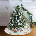 Miniatyrbillede 5 af 5: Juletræstæppe, stort rundt modetræstæppe til jul style 2
