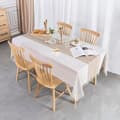 Rektangulär duk - FOCLATUNER - Tofs - Beige 140x240 cm - Bomull/linne - Tvättbar fläckresistent