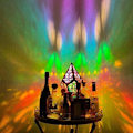 Miniatyrbillede 3 af 4: Boheme Mosaik Stjernehimmel Gulvprojektionslampe Bordlampe Natlampe