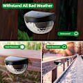 Miniatyrbild 4 av 5: 2-pack IP65 Vattentäta Utomhus LED Sollampor, 6 LED Sol