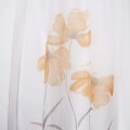 Miniatyrbillede 5 af 5: 2 stk. Gardinscarf Gardin Trykte Blomster Gardin Til Stue Soveværelse Loop Scarf, Bredde 150cm / Højde 225cm, Orange