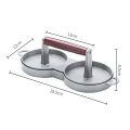 Miniatyrbild 4 av 4: Hamburgarepress, Köttfärsburgarepress med Dubbelform, 12cm