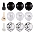 Miniatyrbillede 2 af 4: 1 Sæt 30 stk. 2021 Graduation Party Dekorative Trykte Balloner Latex Balloner Sort 12X6CM