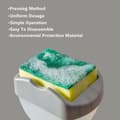 Miniatyrbild 4 av 5: Brush Dish Soap Dispenser Press Type Automatic Liquid Box with Scouring Pad Dish Soap Box Green