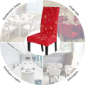 Miniatyrbild 4 av 5: Julstolsöverdrag Set om 4 Stretch Stolsöverdrag Universal Modern Jul Festlig Slipcover Dekorationsskydd
