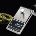 Miniatyrbild 5 av 5: 0,01 Grams Precisions Smyckes Elektronisk Digital Vågskala Fickvåg 100g Silver