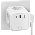 Miniatyrbild 1 av 5: Cube Socket, Multiple Sockets Without Cord, With Switch, 4 Sockets, Portable and Practical.