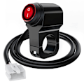 Miniatyrbilde 1 av 5: Motorsykkel Styrebryter Plug and Play 12V ATV Styrelys Bryter Trykknapp PÅ AV Brytere Passer 7/8\" Styre (22mm)