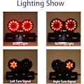 Miniatyrbilde 5 av 5: 40 LED Motorsykkel Baklys Integrert Bremslys Blinklys Kjørlys Med Nummerplateholder (Svart Linse)