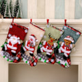 Miniatyrbilde 1 av 4: 4 stk - Jule-sokk - 19*15*31cm - Dekorasjon, Store linsokker, Julegavepose