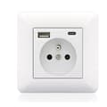 Miniatyrbillede 1 af 5: Fransk stikkontaktpanel Type-c+USB16A Type 86, antal stikkontakter: 2 h