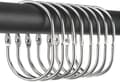 Duschdraperiringar, 12 st duschdraperikrokar, ovala snäppduschringar för gardin, duschdraperiringar i metall rostfria, glider smidigt dusch