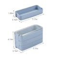 Miniatyrbild 3 av 5: Stackbar Bentolåda, Lunchlåda-set med Sked & Gaffel, 3-i-1 Fack, Vetehalm Matlåda Light blue