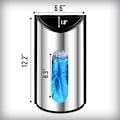 Miniatyrbillede 4 af 4: Køkken-Plastikposeholder og -dispenser til Plastikposer - Nem Vægmontering Posebesparer - Rustfrit Stål (Sølv)