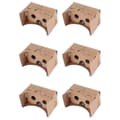 6 stk. 6 tommer DIY 3D VR Virtual Reality-briller i pap til Cardboard
