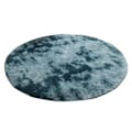 Miniatyrbilde 4 av 5: Rund dekorativ matte, 1 meter i diameter, lang fiber, myk og varm, perfekt for stue (120*120cm)