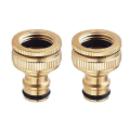 Miniatyrbillede 1 af 5: 2 stk. Havehane Brass Haneforbindelser, Have Slangeforbindelsestilbehør 3/4 Tommer Vandrørsforbindelse, Velegnet til Hane