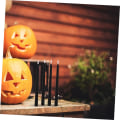 Miniatyrbillede 4 af 5: 6 elektroniske stearinlys, LED-lys, sorte lys, Halloween-lys, Halloween-flammeløse lys, voksbatterier, c