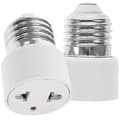 Miniatyrbillede 2 af 2: 2 stk. lysfatning til stikadapter E27 fatning til 2-benet lysfatningsudtag