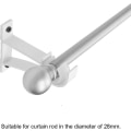 Miniatyrbilde 5 av 5: 2 stk Gardinstangsbraketter, Aluminiumlegering Enkelt Gardinstangbrakett, Stangholder Med Utvidelseskontakt, Takgardinstangsbrakett For 28mm, Hvit