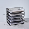 Miniatyrbilde 5 av 5: Brevskuffer 2 stk/Stable Metallnett Skuff/Multifunksjonell Organizer/Mappeskuff for Kontor