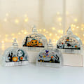 Miniatyrbilde 2 av 5: 4 stk Halloween-dekor, flammefrie lyslykter, hengende spøkelseslykter, batteridrevne LED-lykter