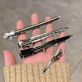 Miniatyrbild 4 av 5: 24 Pack Anka Klipp, Rostfri Metall Alligator Curl Klipp med Hål för Hårstilering, Hårfärgning, Silver-svart