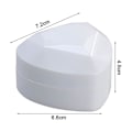 Miniatyrbillede 5 af 5: Hjerteformet Ringeæske Fløjl Holder Smykkekasse Organizer Øreringe Mønt Smykke Præsentation Æske Sag Med Led Lys Til Frieri Bryllupper Hvid white