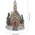Miniatyrbilde 2 av 5: Julehus med LED-lys, Miniatyrhus med lys, Luminous Julehus, Miniatyr Julehus, Julelys Miniatyr (2 stk)