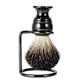 Miniatyrbilde 4 av 5: Barberhøvelstativ i rustfritt stål for barberhøvel i grevlinghår, høyde 7,5 cm, plassbesparende