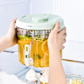 Miniatyrbillede 2 af 5: 4L Stor Kapacitet Plastik Drikkedispenser, Drikkedispenser Med Hane Is Limonade Juice Beholder