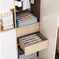 Miniatyrbillede 4 af 5: Skuffeorganisator, 24 Sammenfoldelige Opbevaringskasser, Strømper, Undertøj, Slips, Lommetørklæder Tilbehør Opbevaringskasse (2-pak) grey