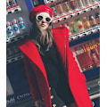 Miniatyrbillede 2 af 5: Solbriller Hvide Oval Clout Goggles til Kvinder Mænd Retro Runde Trendy Indfattede Clueless Kostume Ramme