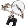 Pikkukuva 4 / 5: Korun Magnifying Glass, 5X Kiertävä Luppi Koruille ja Tarvikkeille 2 Kiinnitysklipsin Avulla, Auttaa Juottamisessa, Kolmas Käsi Apuväline - 4 Osaa