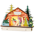 Miniatyrbillede 1 af 5: Julelys Lille Hus Julemand Dukke Figur Hut LED Lys Julepynt