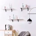 Miniatyrbillede 5 af 5: 4 stk. Væghyllesupport, 150cm Trekant Hyllesupport, Flydende Hardware Support, Fastgørelsesbeslag, Retvinklede Beslag, Flydende Hardware Beslag