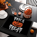 Miniatyrbilde 5 av 5: 4 stk Halloween Servietter 12 x 18 Tommer Høstgresskar Servietter Vaskbare Gresskar Bordservietter for Spisestue Kjøkken