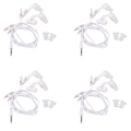 Miniatyrbillede 1 af 5: 4x Vandtætte In-ear Hovedtelefoner til Mp3 Mp4 Undervands Hvid