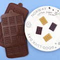 Miniatyrbillede 5 af 5: Vaffel chokoladeforme silikone slikforme, 2 stk. 12-huls små brudte chokoladeforme non-stick genanvendelige DIY bageform