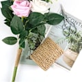 Miniatyrbild 1 av 5: Blomstertråd av kohudsfärgad papperstråd på rulle, bärbar bindtråd för trädgårdsarbete, papperslindad tråd för DIY-projekt